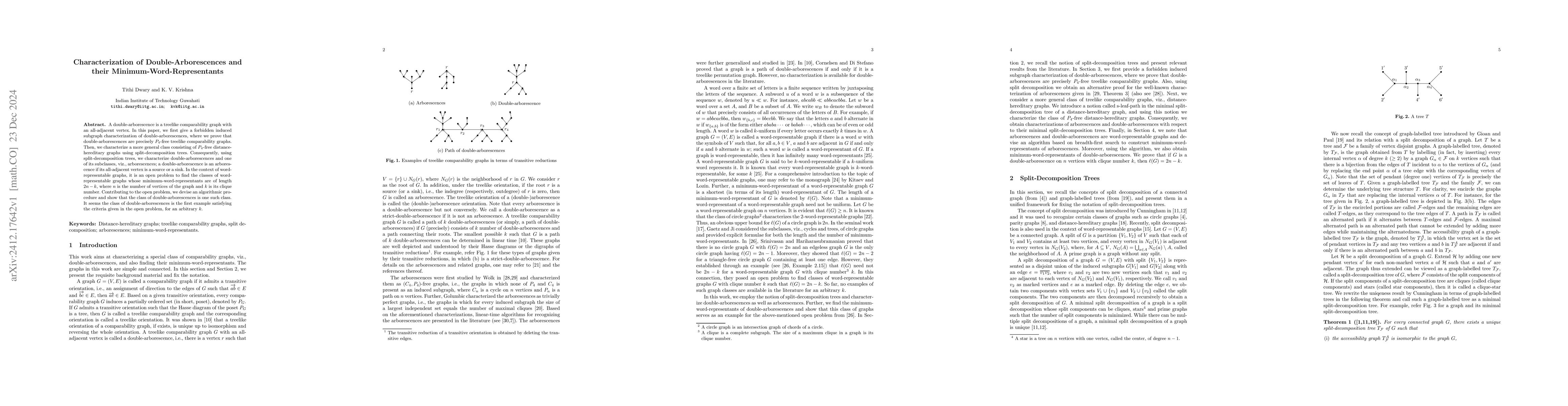 Thumbnail for Characterization of Double-Arborescences and their
  Minimum-Word-Representants