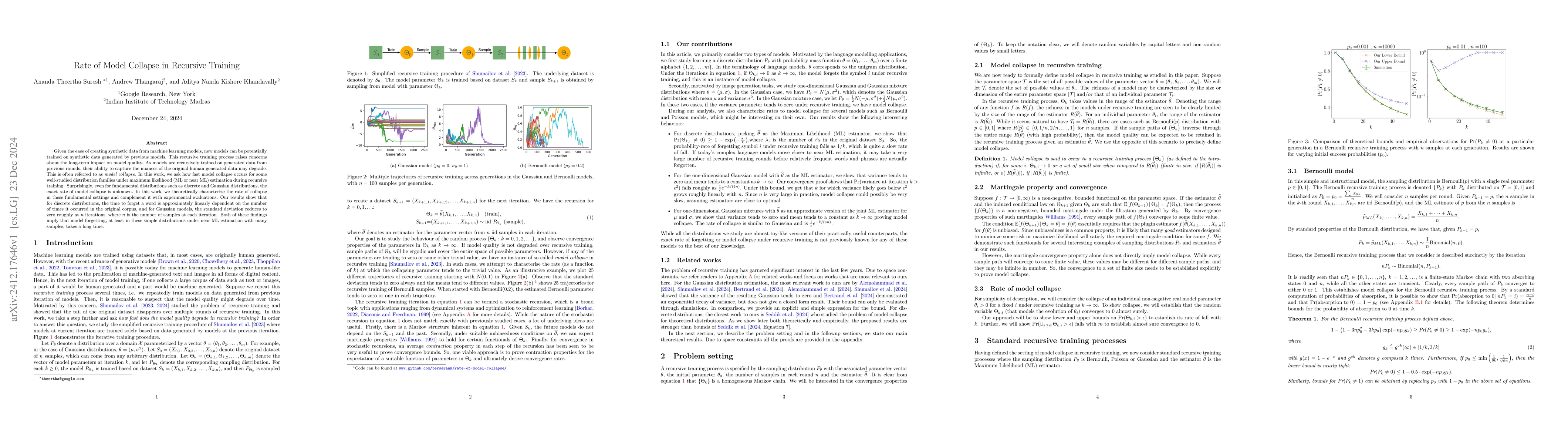 Thumbnail for Rate of Model Collapse in Recursive Training