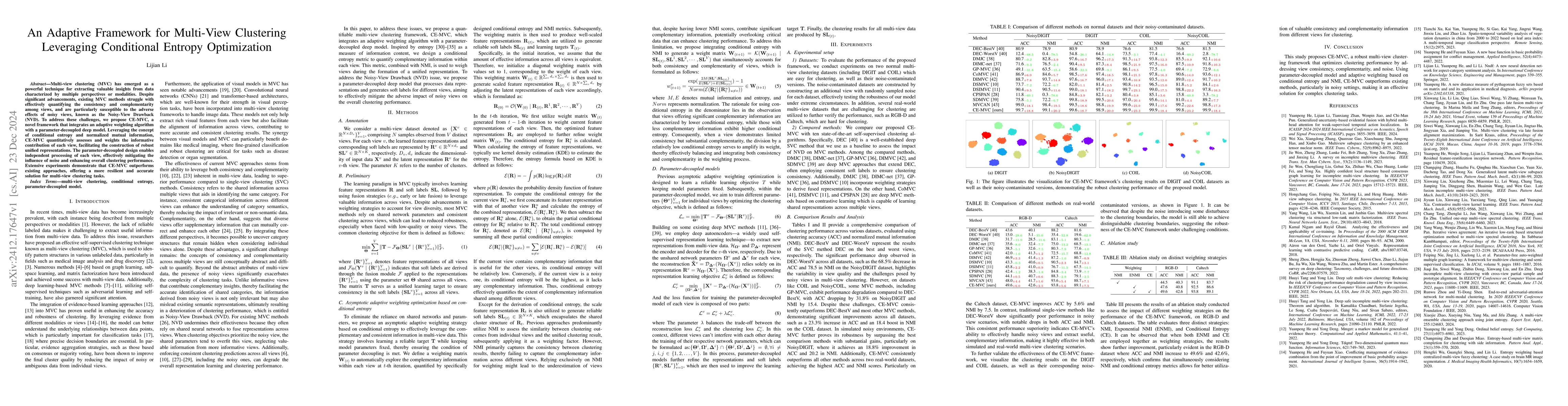 Thumbnail for An Adaptive Framework for Multi-View Clustering Leveraging Conditional
  Entropy Optimization