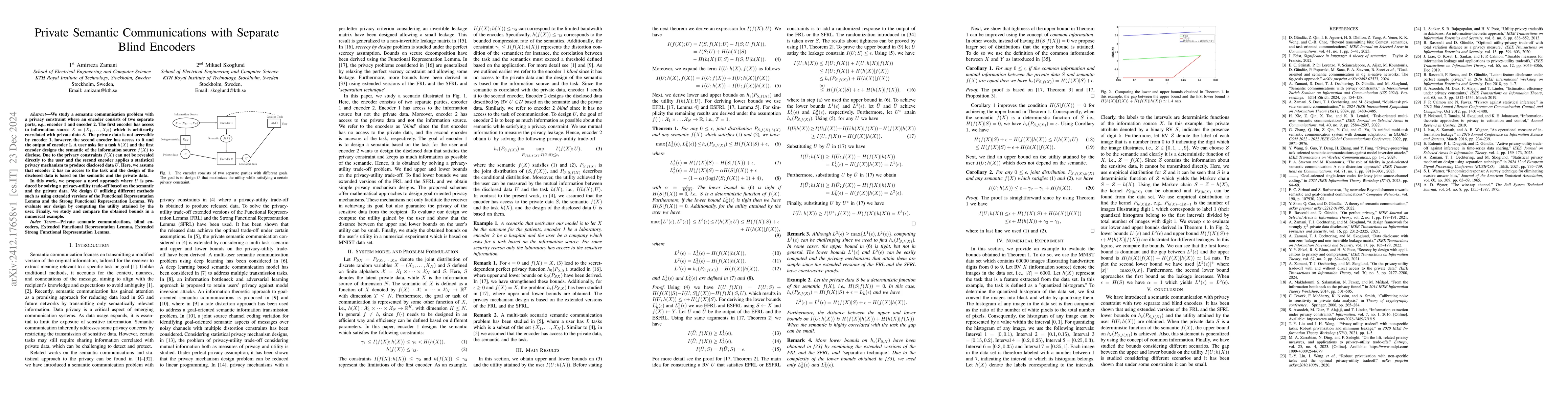 Thumbnail for Private Semantic Communications with Separate Blind Encoders