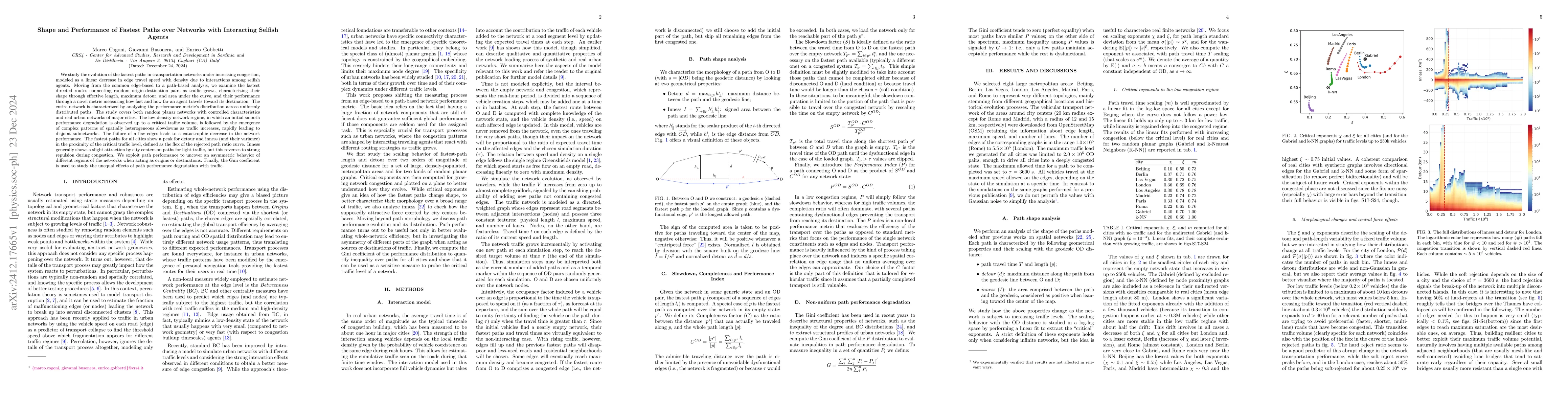 Thumbnail for Shape and Performance of Fastest Paths over Networks with Interacting
  Selfish Agents
