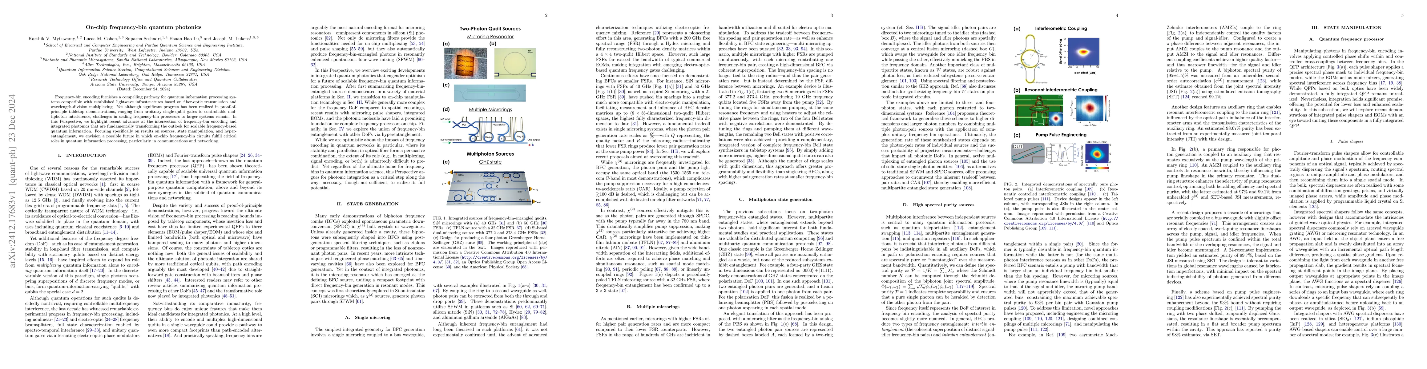 Thumbnail for On-chip frequency-bin quantum photonics