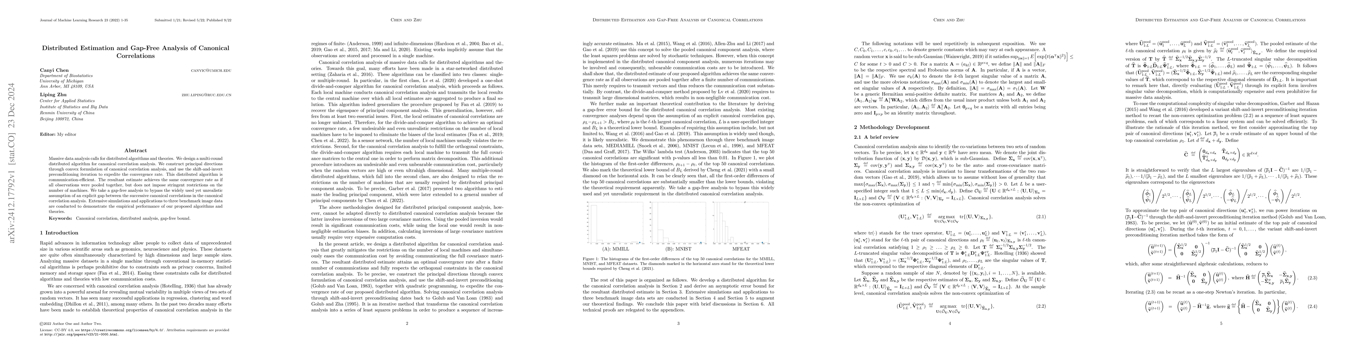 Thumbnail for Distributed Estimation and Gap-Free Analysis of Canonical Correlations