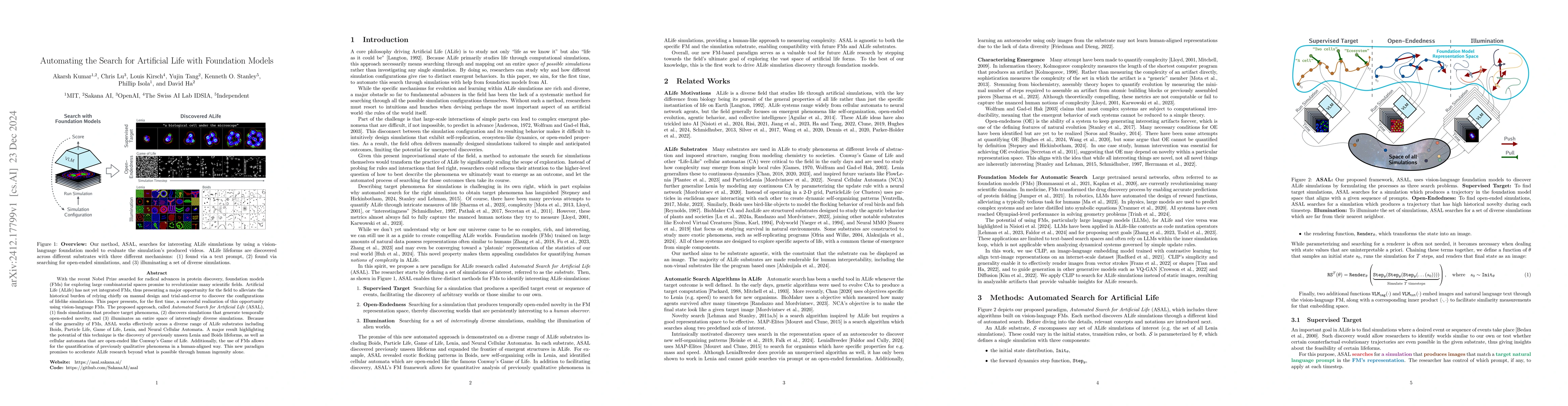 Thumbnail for Automating the Search for Artificial Life with Foundation Models