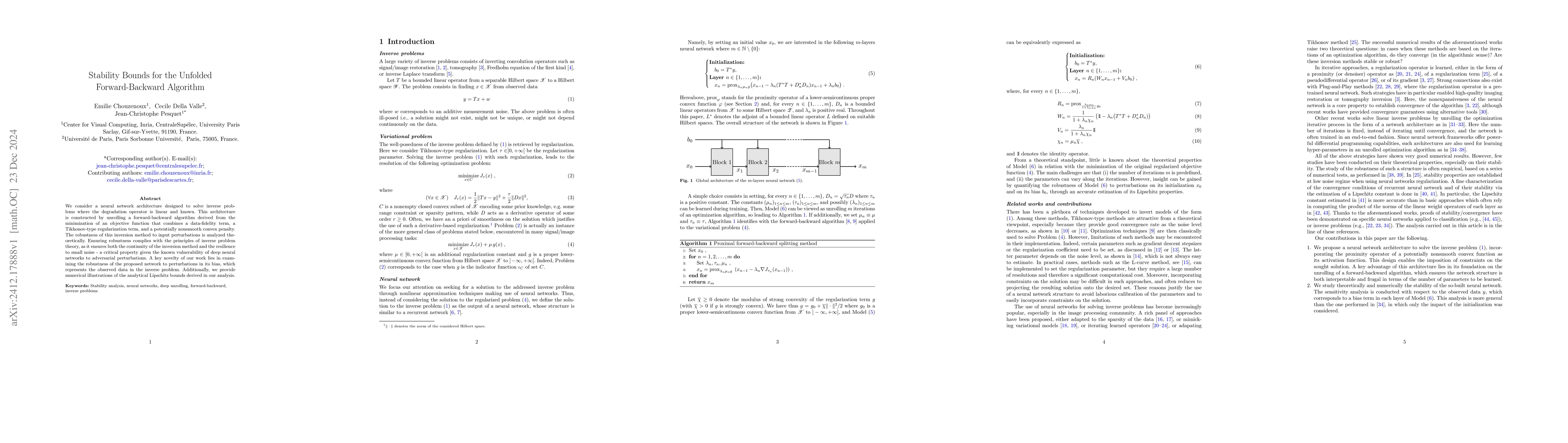 Thumbnail for Stability Bounds for the Unfolded Forward-Backward Algorithm