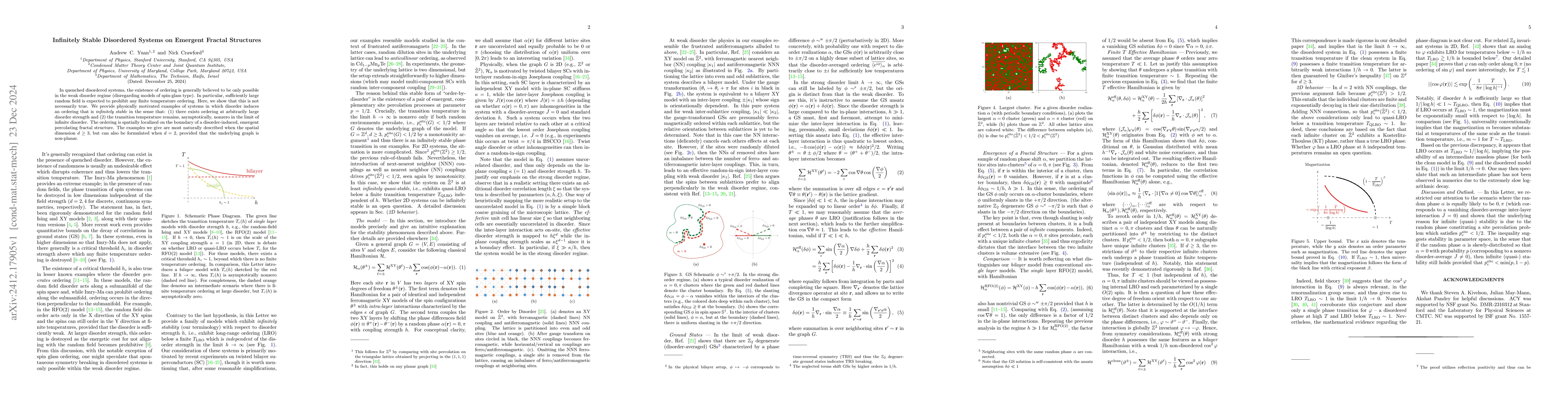 Thumbnail for Infinitely Stable Disordered Systems on Emergent Fractal Structures