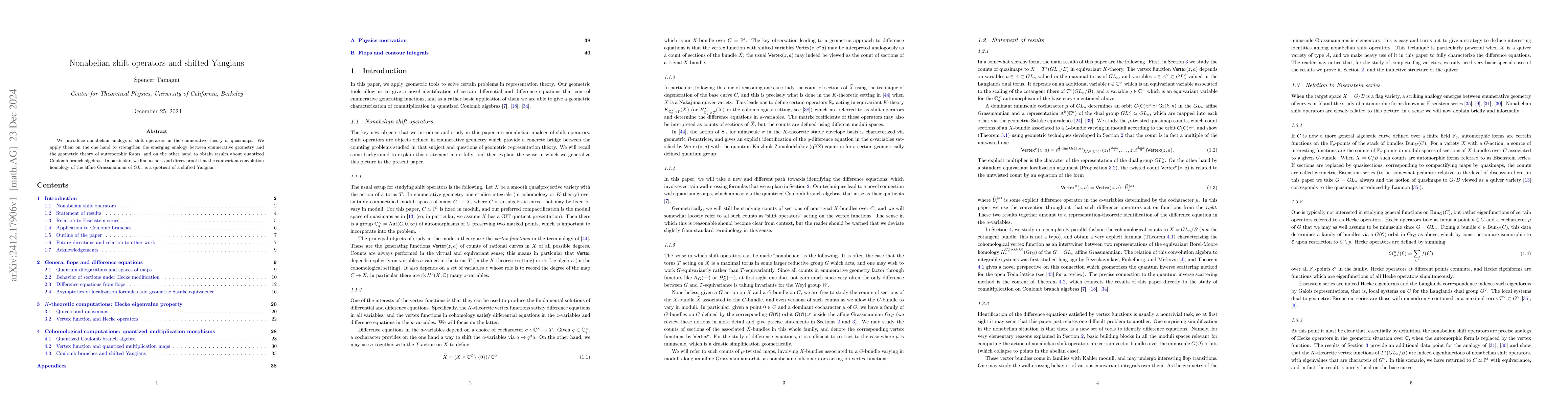 Thumbnail for Nonabelian shift operators and shifted Yangians