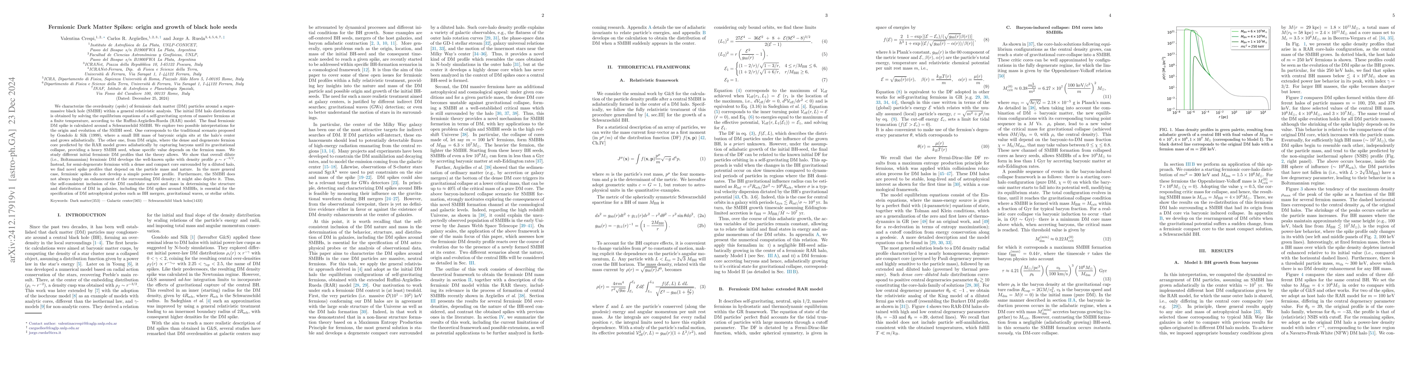 Thumbnail for Fermionic Dark Matter spikes: origin and growth of Black Hole seeds