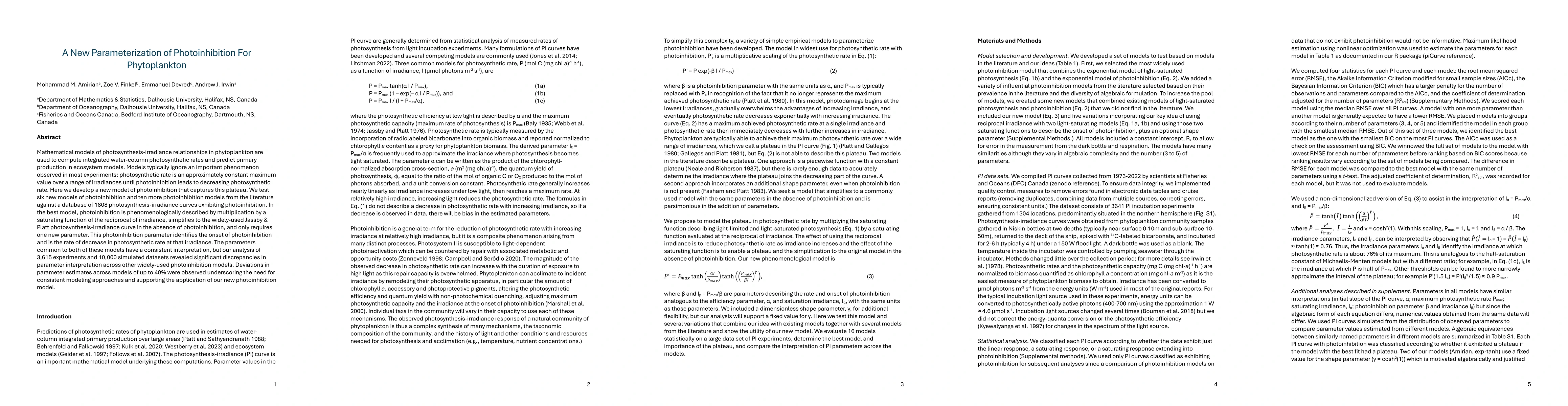 Thumbnail for A New Parameterization of Photoinhibition For Phytoplankton