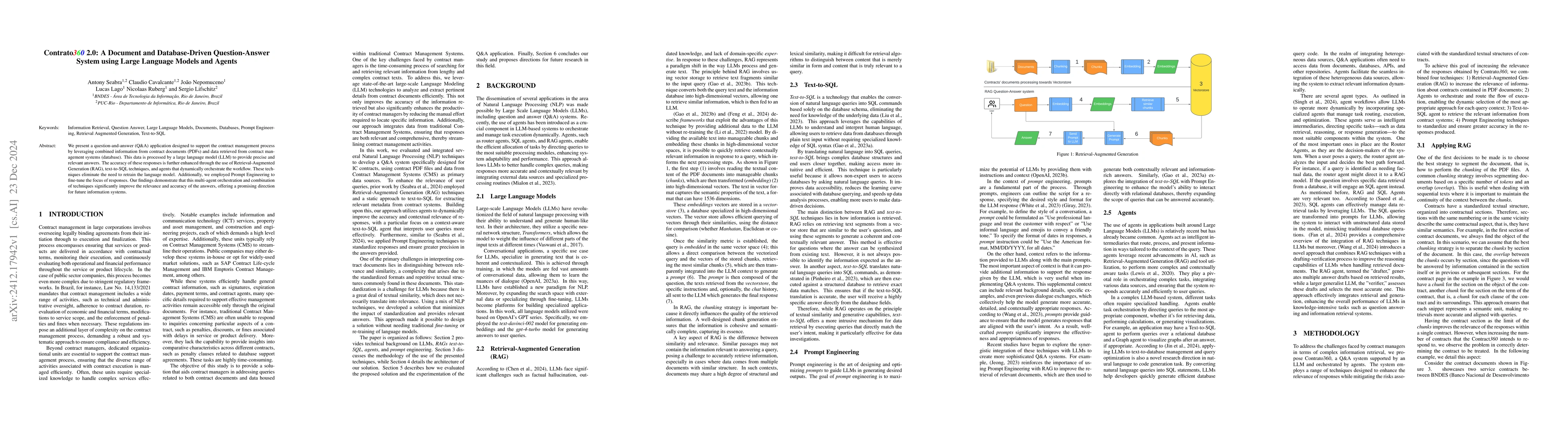 Thumbnail for Contrato360 2.0: A Document and Database-Driven Question-Answer System
  using Large Language Models and Agents