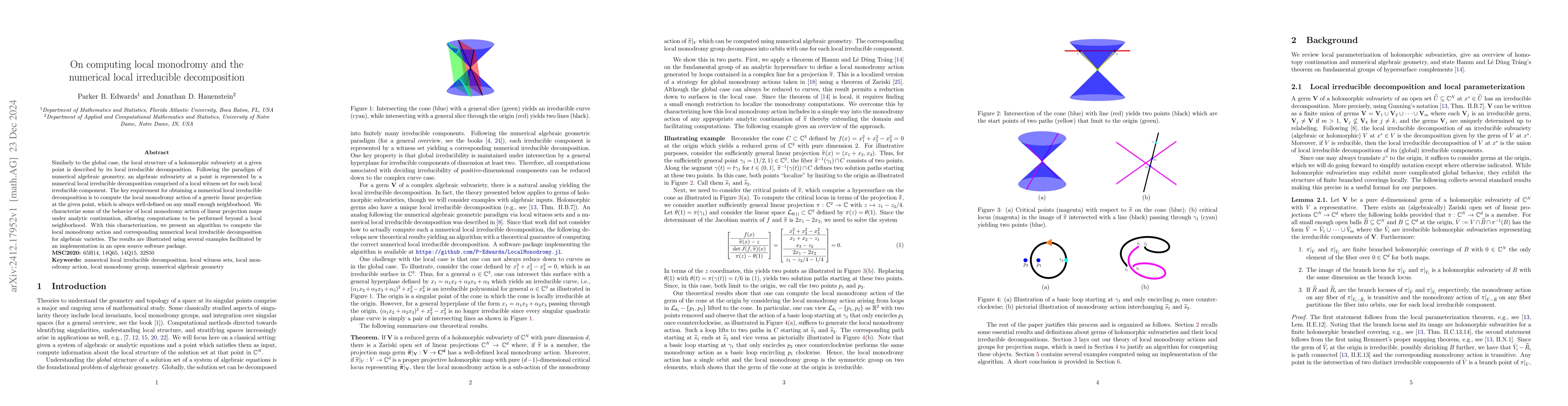 Thumbnail for On computing local monodromy and the numerical local irreducible
  decomposition