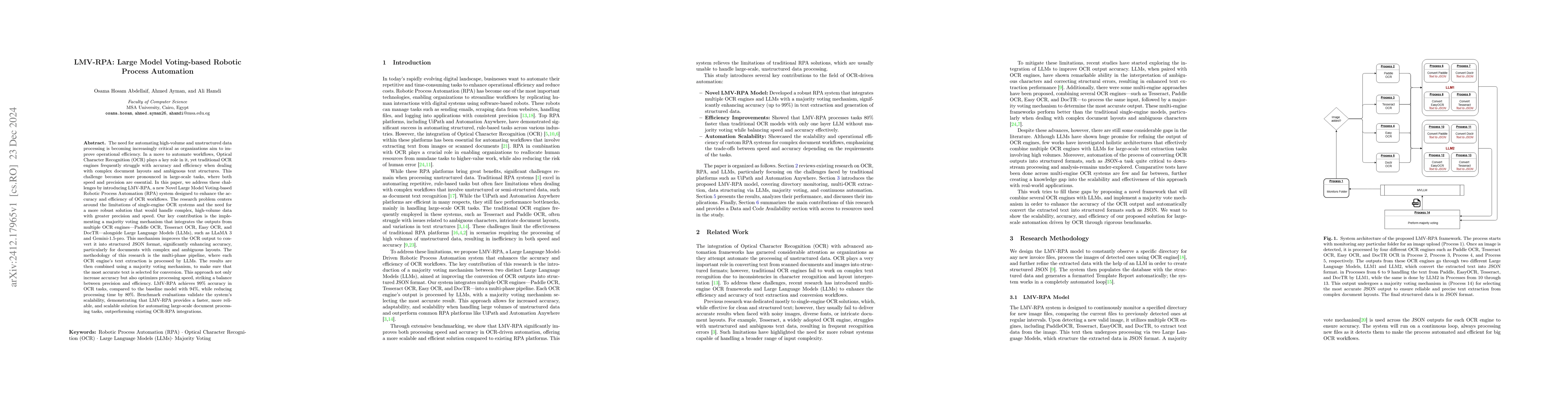 Thumbnail for LMV-RPA: Large Model Voting-based Robotic Process Automation