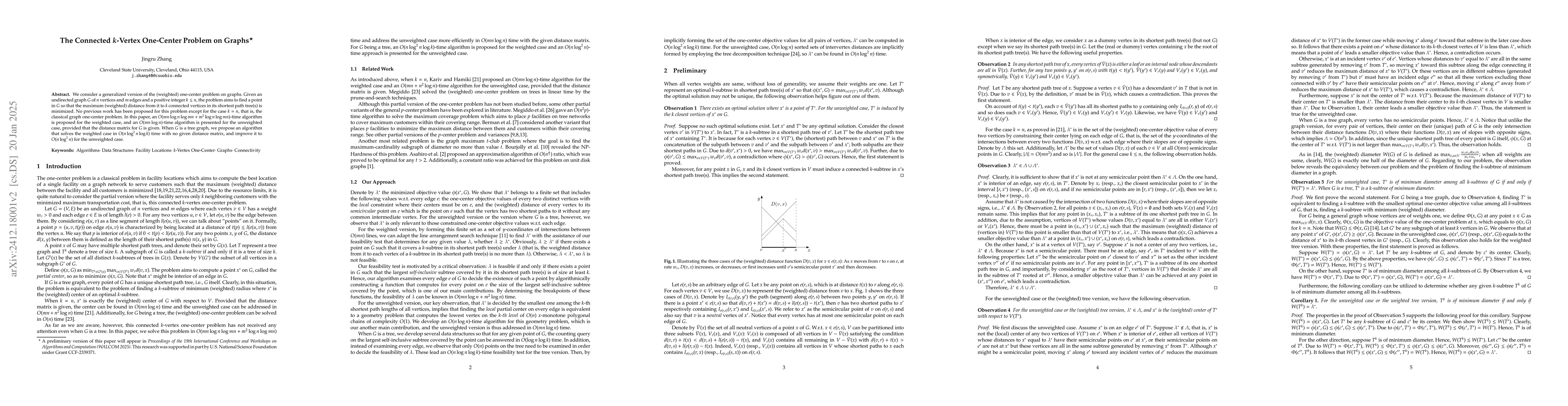 Thumbnail for The Connected k-Vertex One-Center Problem on Graphs