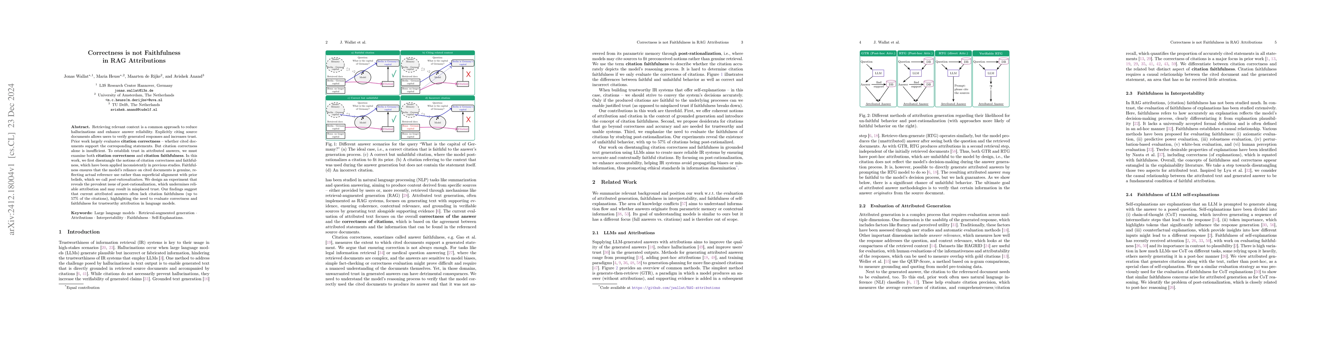 Thumbnail for Correctness is not Faithfulness in RAG Attributions