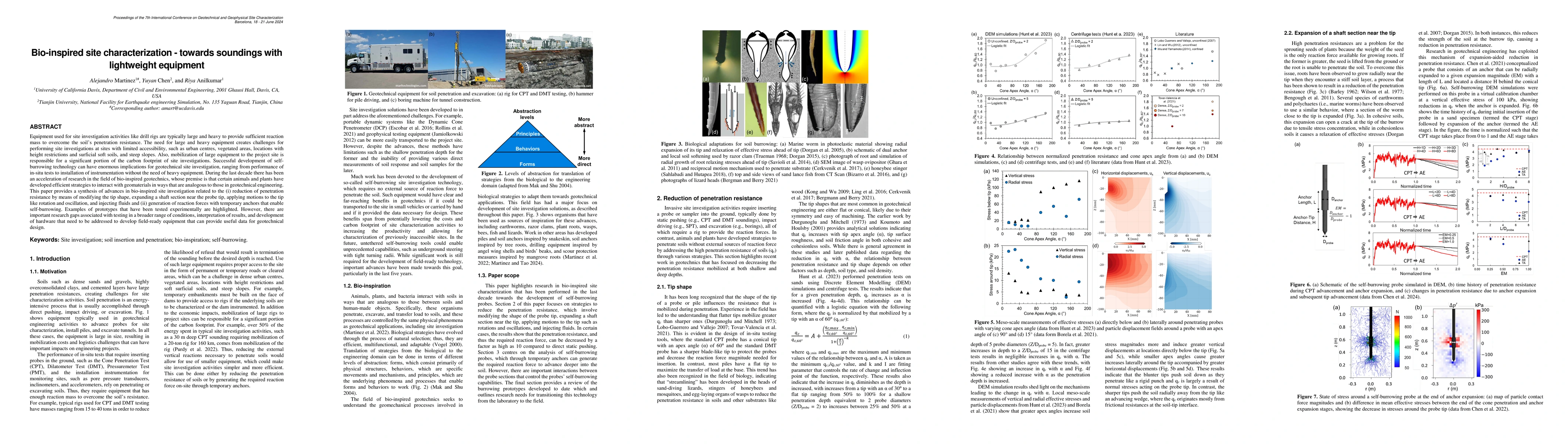 Thumbnail for Bio-inspired site characterization -- towards soundings with lightweight
  equipment