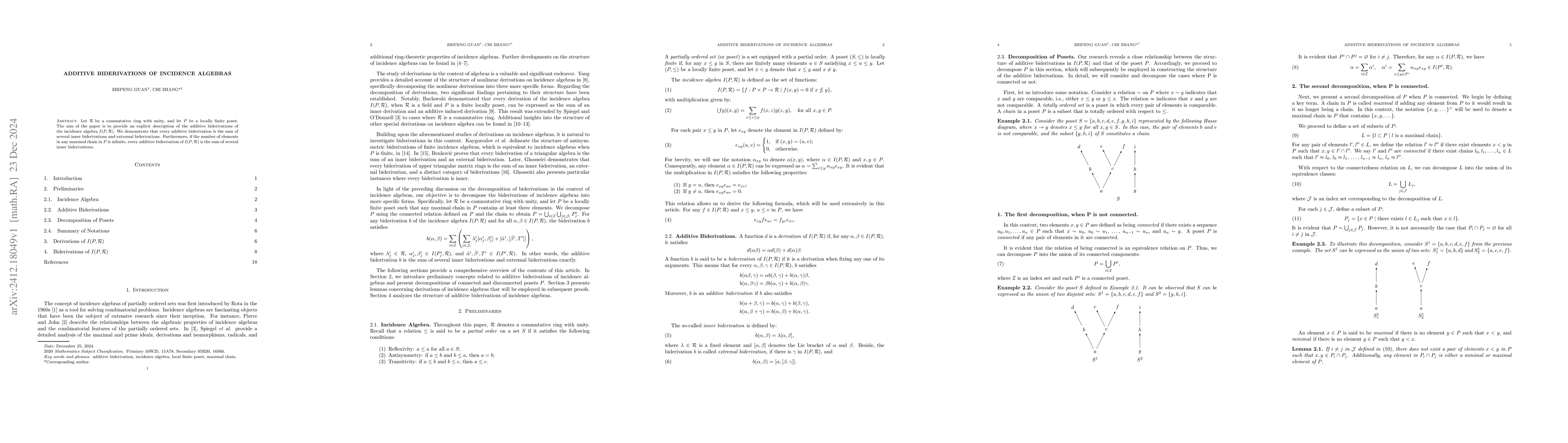 Thumbnail for Additive Biderivations of Incidence Algebras