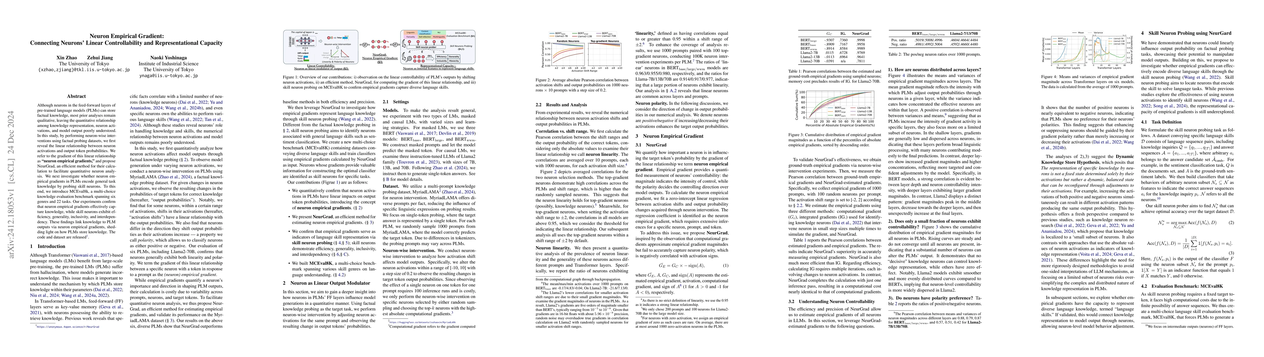 Thumbnail for Neuron Empirical Gradient: Connecting Neurons' Linear Controllability
  and Representational Capacity