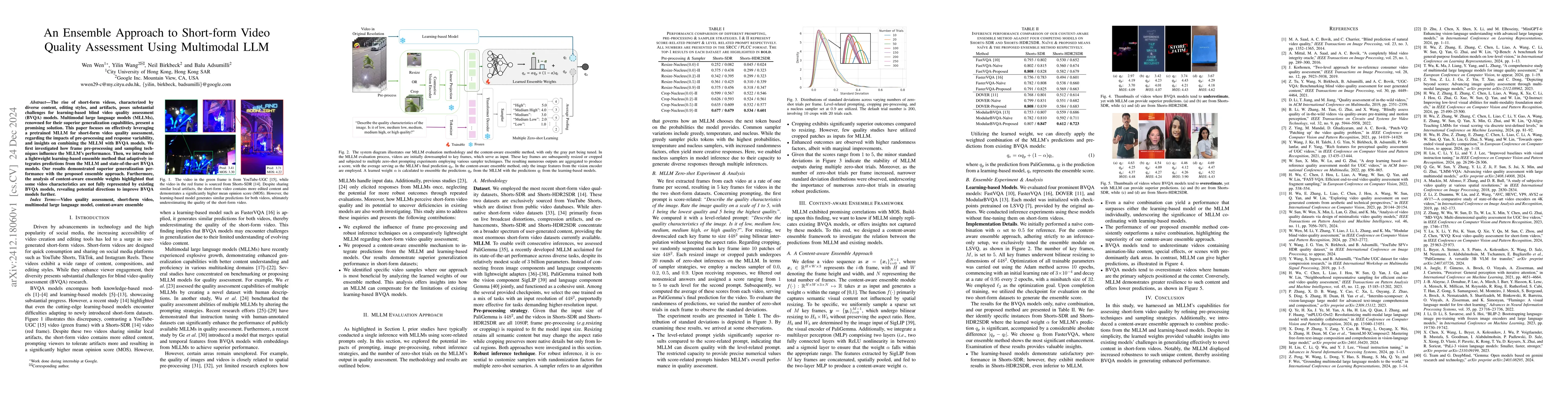 Thumbnail for An Ensemble Approach to Short-form Video Quality Assessment Using
  Multimodal LLM