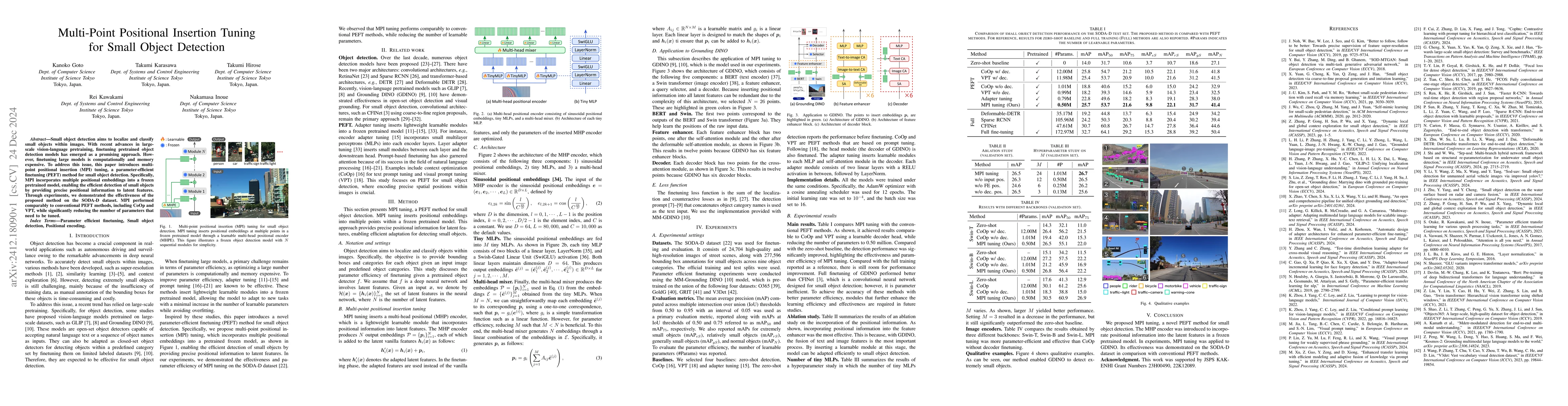 Thumbnail for Multi-Point Positional Insertion Tuning for Small Object Detection