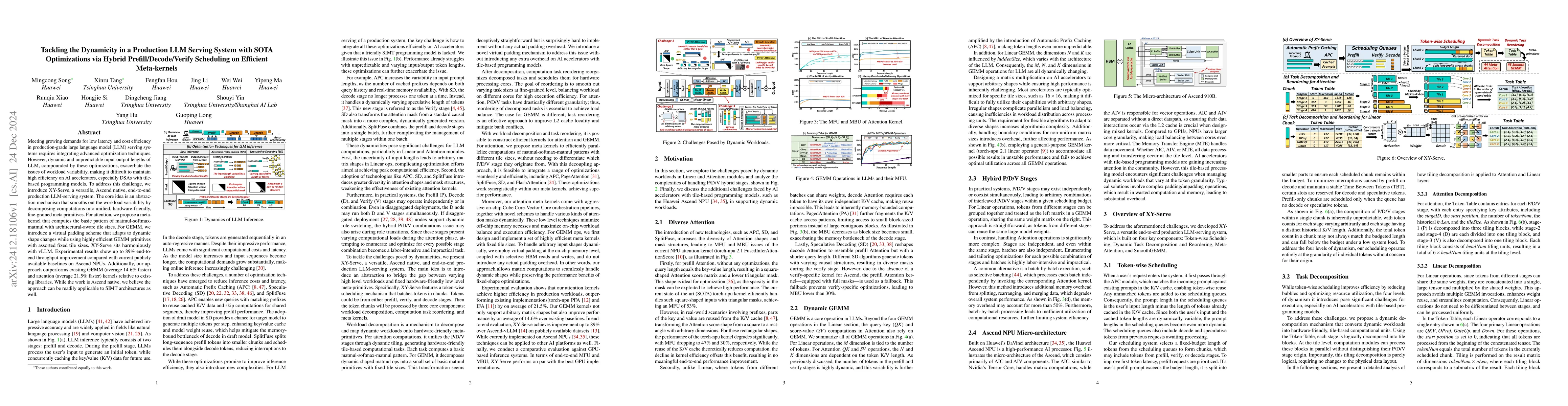Thumbnail for Tackling the Dynamicity in a Production LLM Serving System with SOTA
  Optimizations via Hybrid Prefill/Decode/Verify Scheduling on Efficient
  Meta-kernels