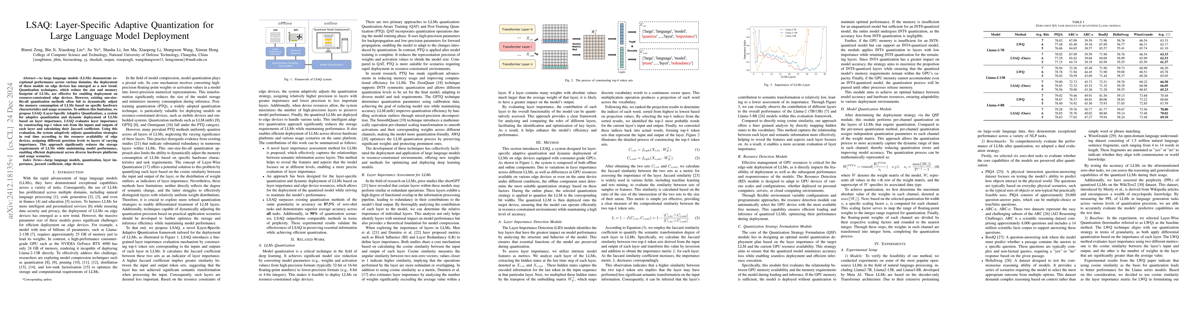 Thumbnail for LSAQ: Layer-Specific Adaptive Quantization for Large Language Model
  Deployment