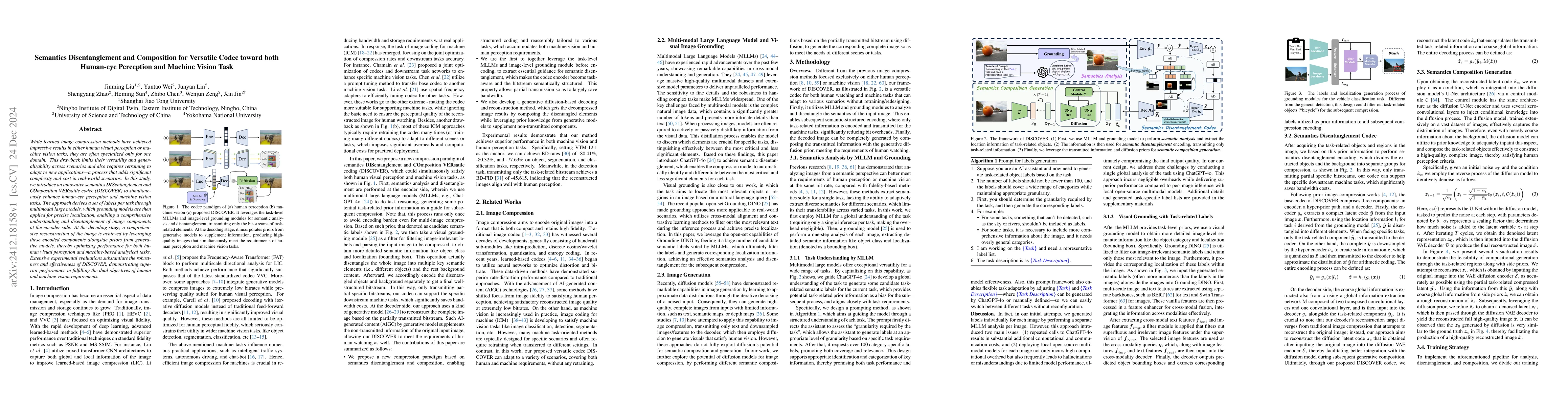 Thumbnail for Semantics Disentanglement and Composition for Versatile Codec toward
  both Human-eye Perception and Machine Vision Task