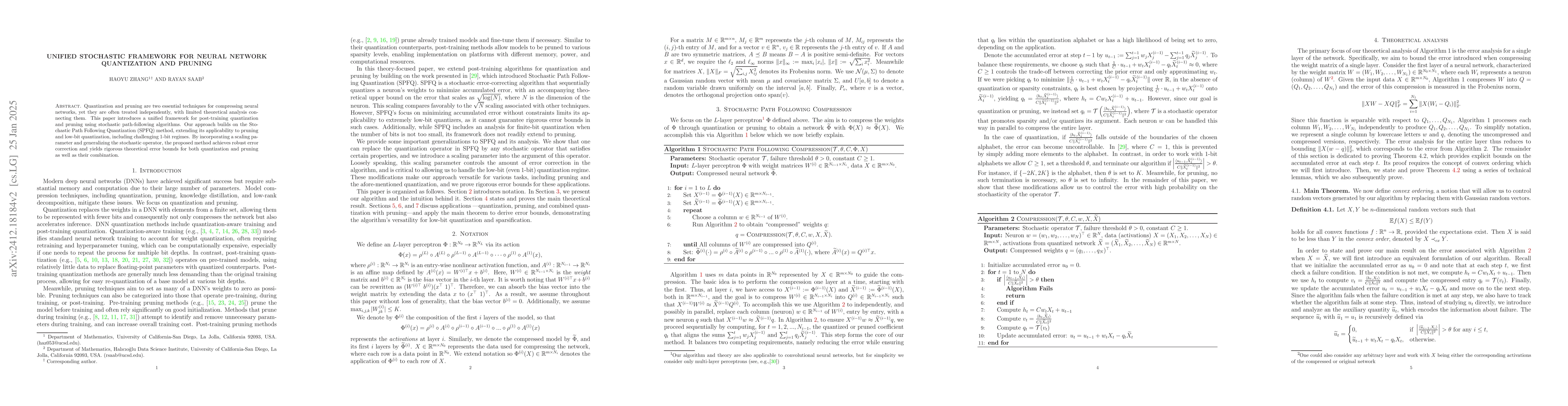 Thumbnail for Unified Stochastic Framework for Neural Network Quantization and Pruning