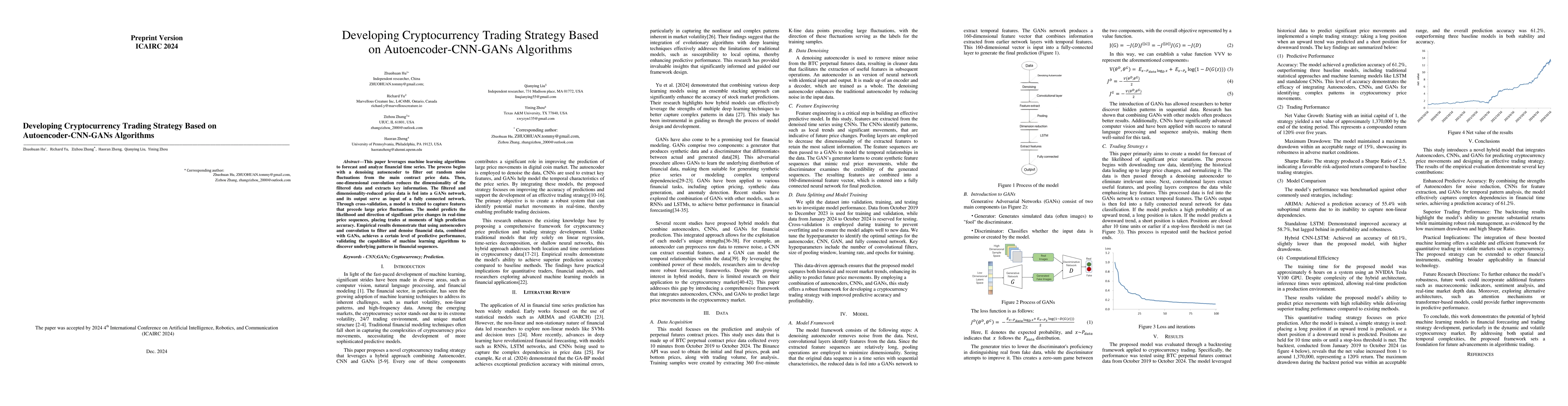 Thumbnail for Developing Cryptocurrency Trading Strategy Based on Autoencoder-CNN-GANs
  Algorithms