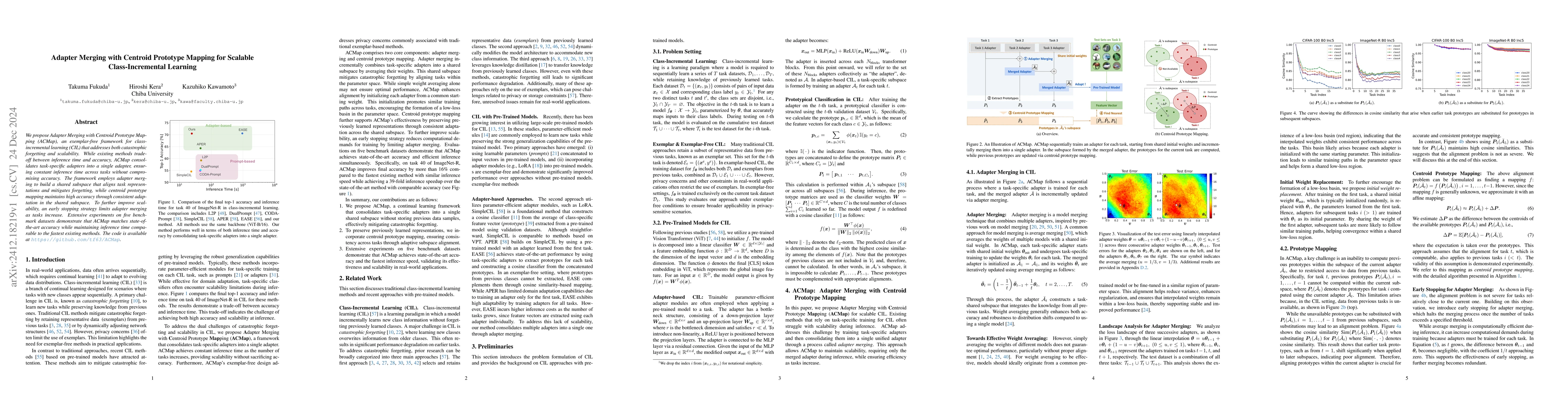 Thumbnail for Adapter Merging with Centroid Prototype Mapping for Scalable
  Class-Incremental Learning
