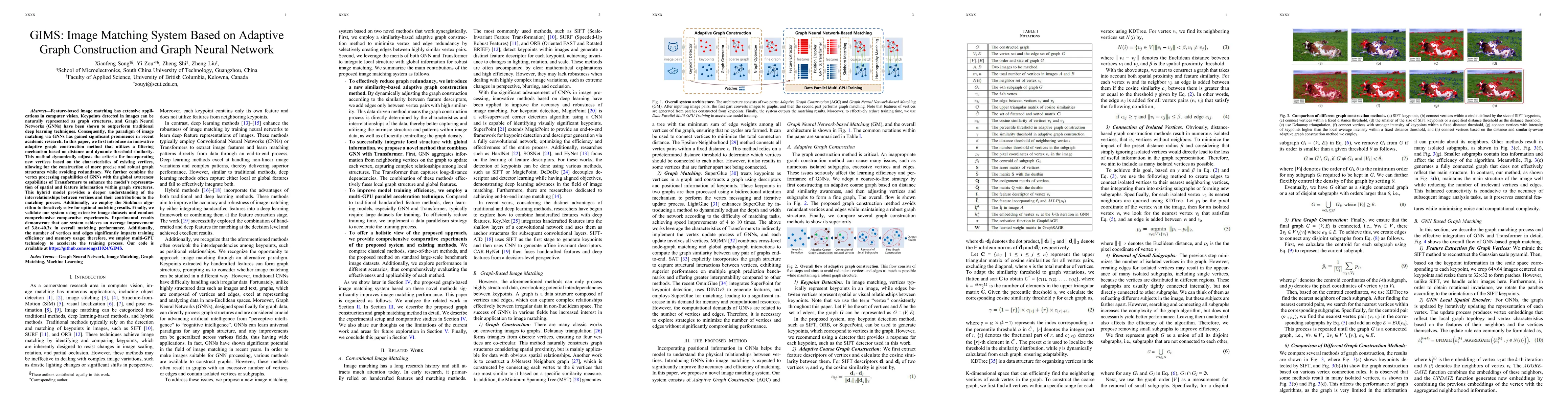 Thumbnail for GIMS: Image Matching System Based on Adaptive Graph Construction and
  Graph Neural Network