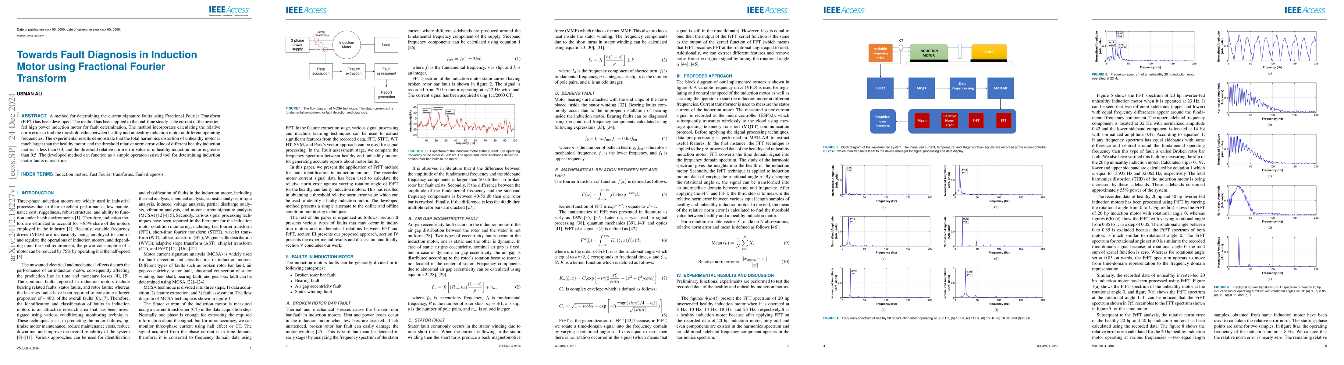 Thumbnail for Towards Fault Diagnosis in Induction Motor using Fractional Fourier
  Transform