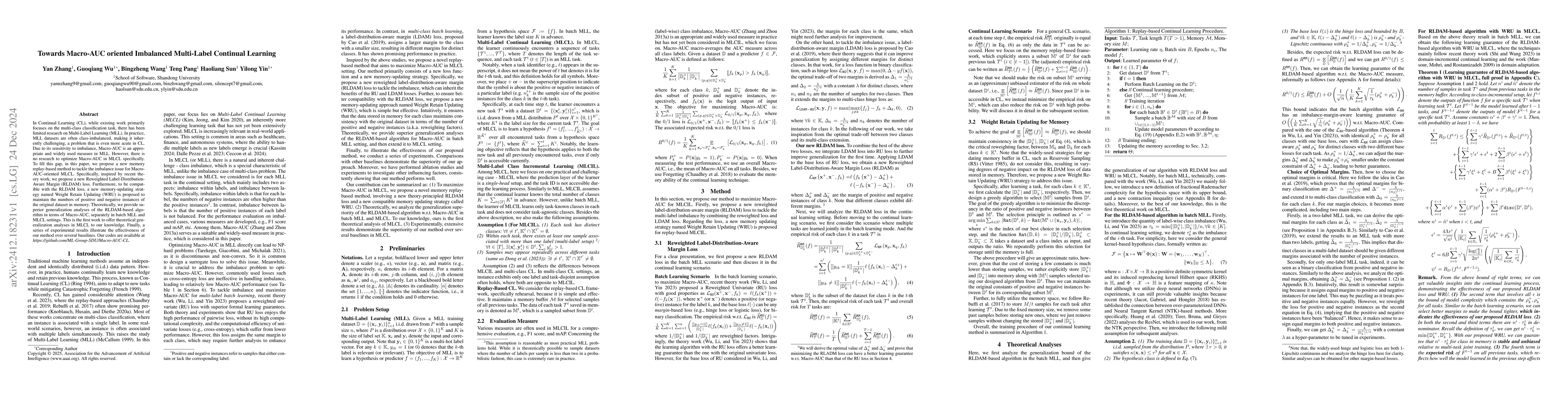 Thumbnail for Towards Macro-AUC oriented Imbalanced Multi-Label Continual Learning