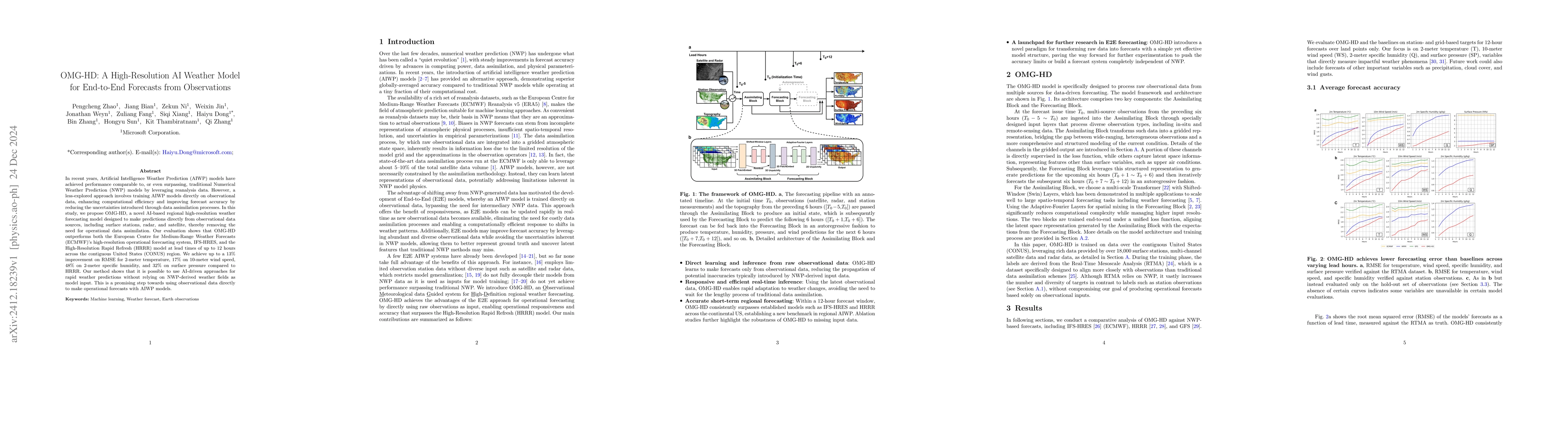 Thumbnail for OMG-HD: A High-Resolution AI Weather Model for End-to-End Forecasts from
  Observations