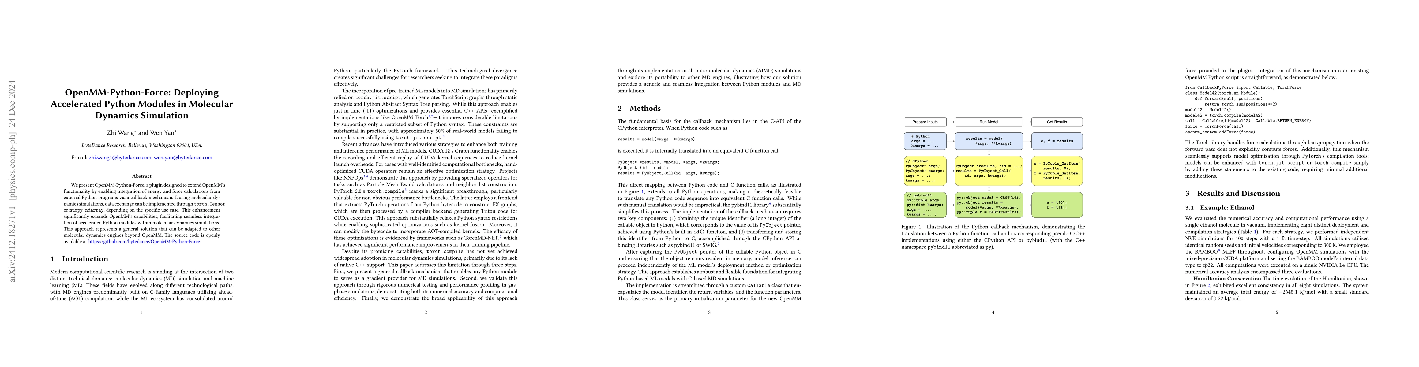 Thumbnail for OpenMM-Python-Force: Deploying Accelerated Python Modules in Molecular
  Dynamics Simulation