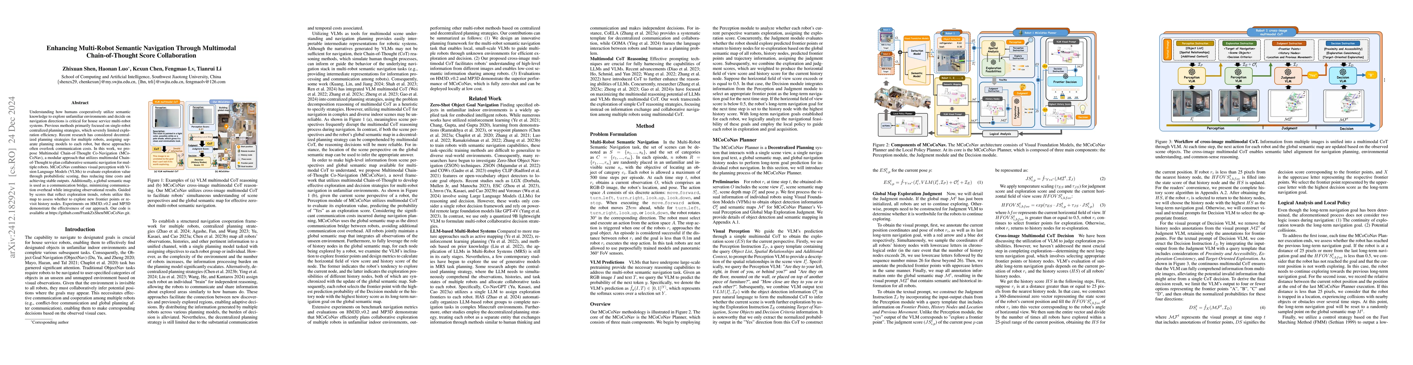Thumbnail for Enhancing Multi-Robot Semantic Navigation Through Multimodal
  Chain-of-Thought Score Collaboration