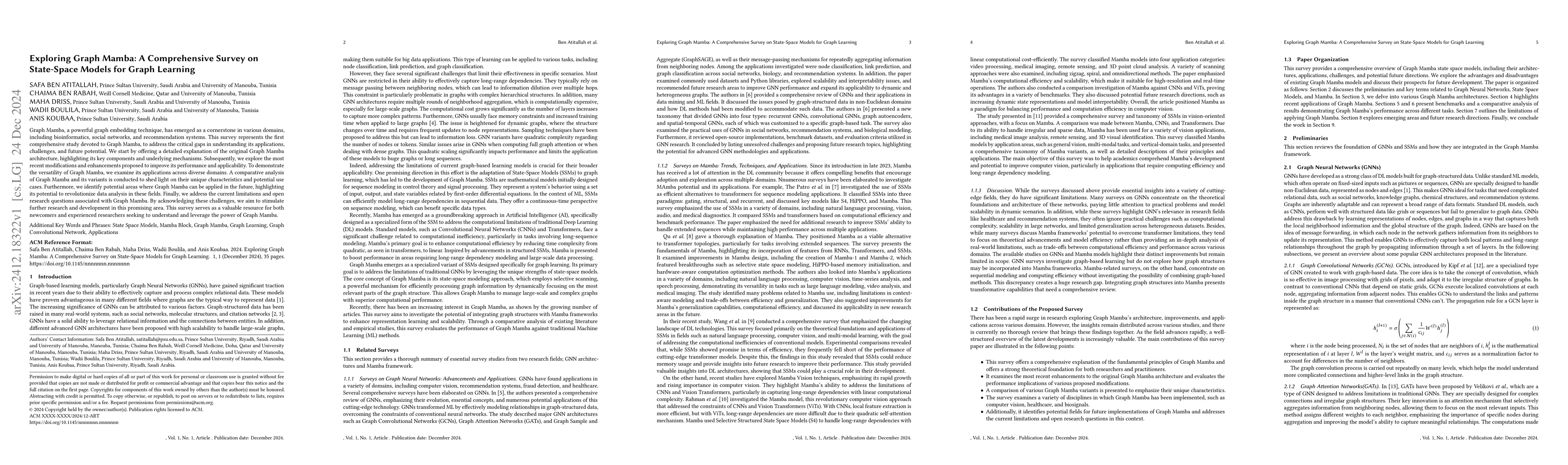 Thumbnail for Exploring Graph Mamba: A Comprehensive Survey on State-Space Models for
  Graph Learning