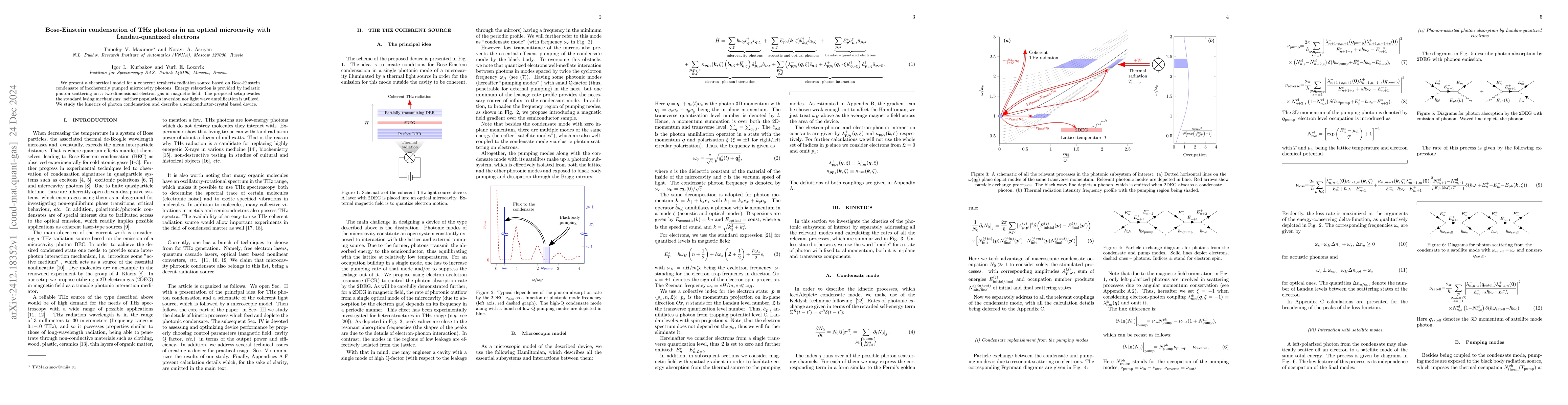 Thumbnail for Bose-Einstein condensation of THz photons in an optical microcavity with
  Landau-quantized electrons