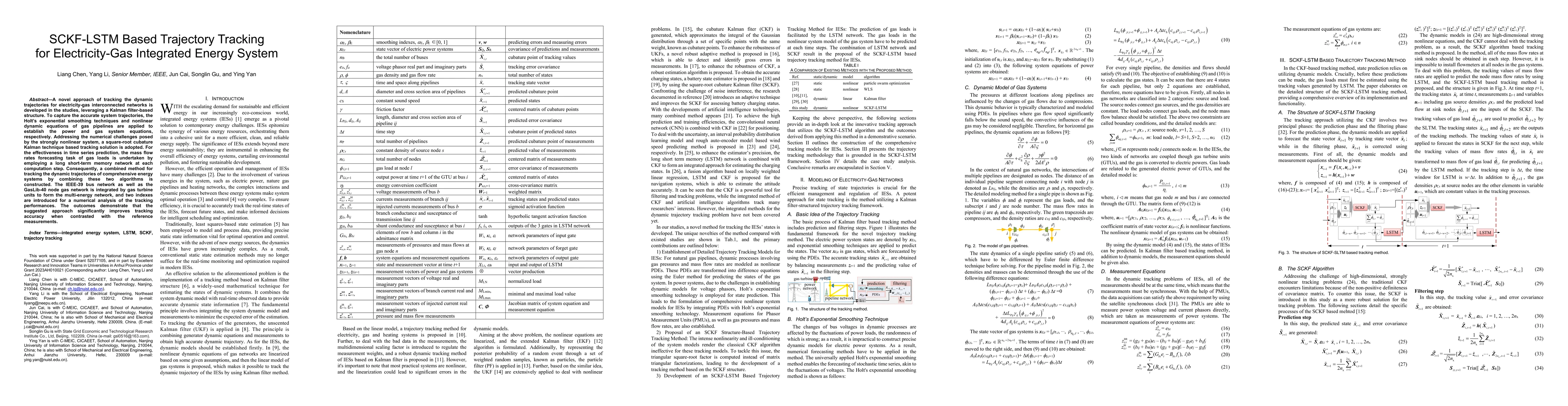 Thumbnail for SCKF-LSTM Based Trajectory Tracking for Electricity-Gas Integrated
  Energy System