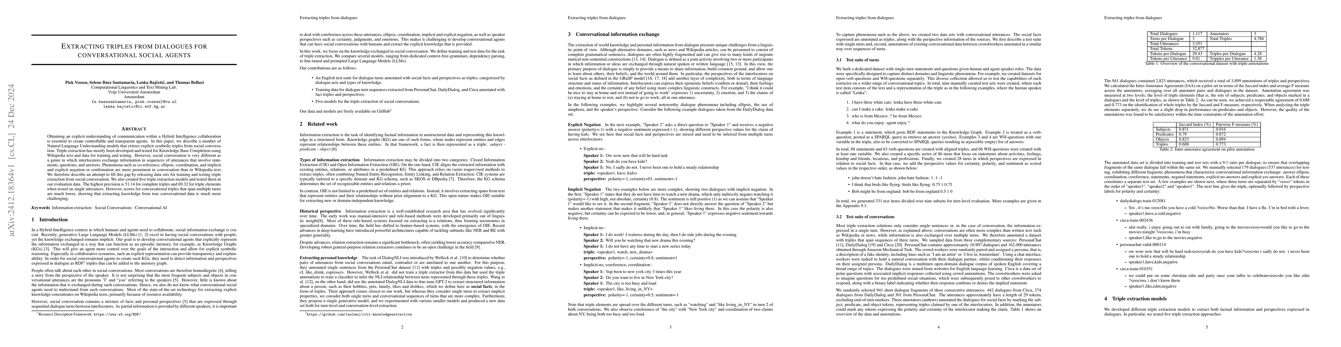 Thumbnail for Extracting triples from dialogues for conversational social agents