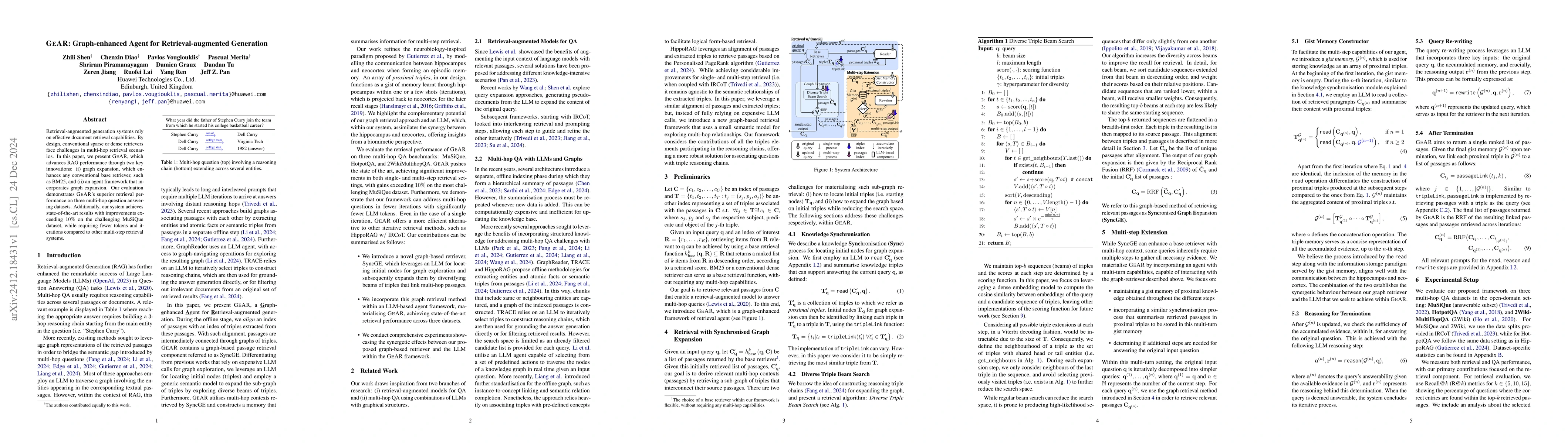 Thumbnail for GeAR: Graph-enhanced Agent for Retrieval-augmented Generation