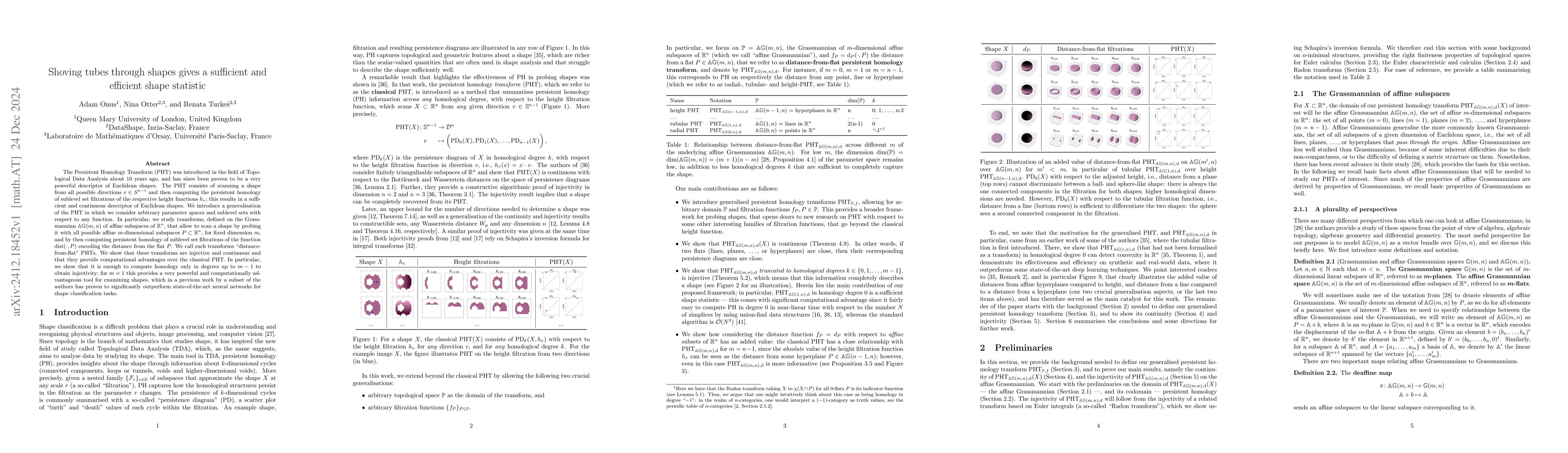 Thumbnail for Shoving tubes through shapes gives a sufficient and efficient shape
  statistic
