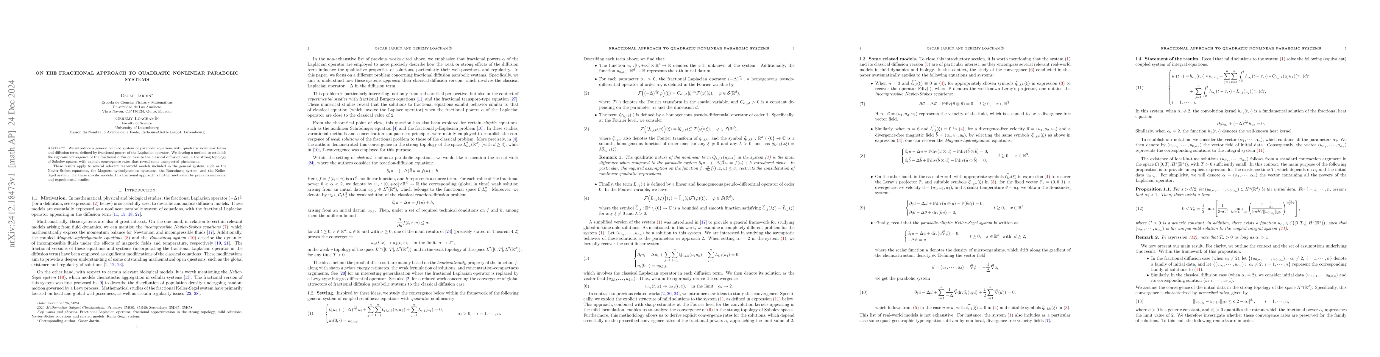 Thumbnail for On the fractional approach to quadratic nonlinear parabolic systems