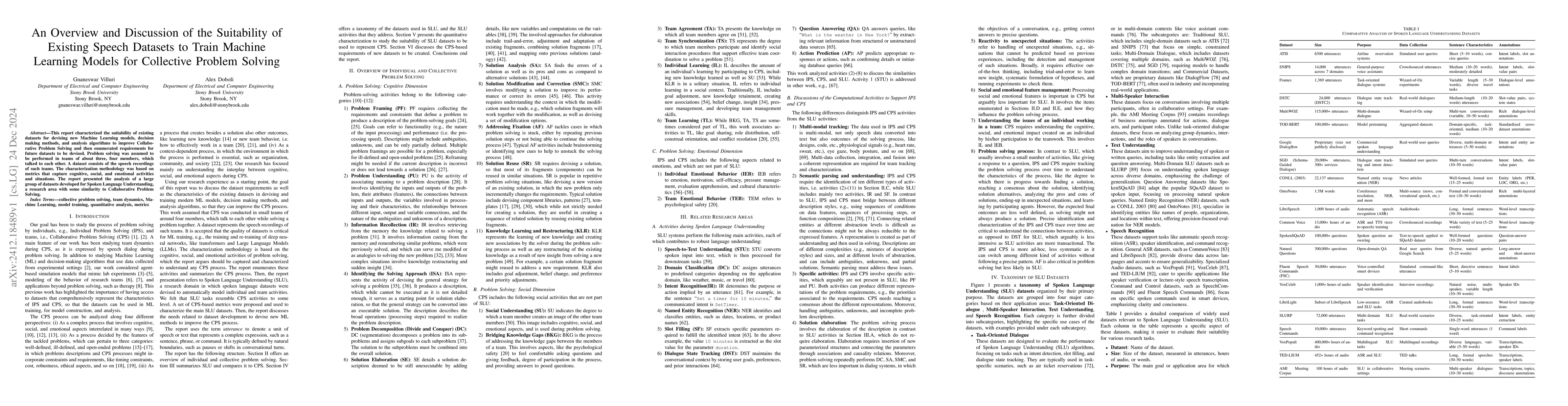 Thumbnail for An Overview and Discussion of the Suitability of Existing Speech
  Datasets to Train Machine Learning Models for Collective Problem Solving