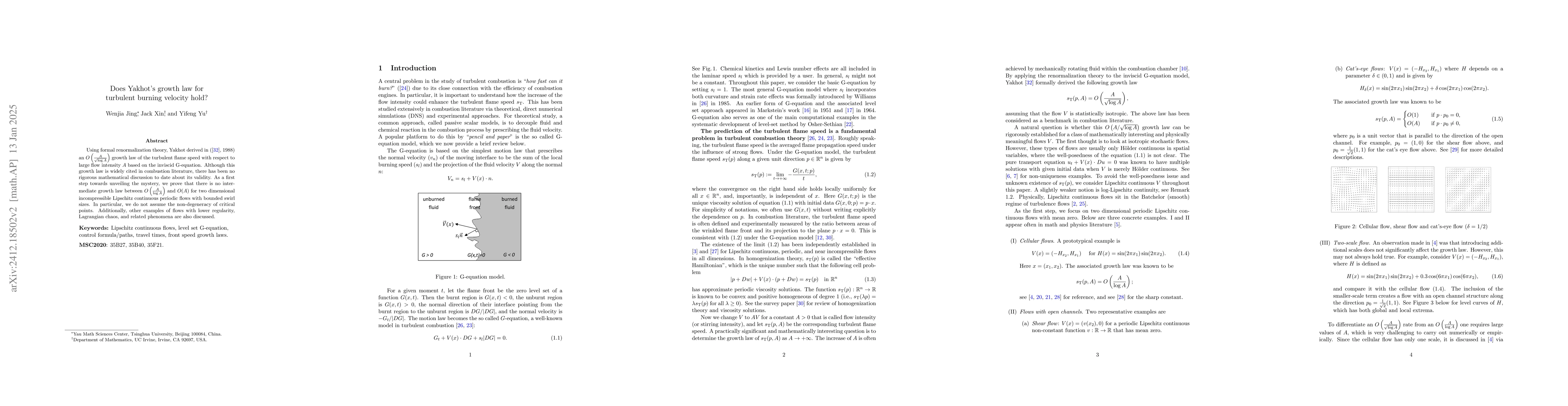 Thumbnail for Does Yakhot's growth law for turbulent burning velocity hold?