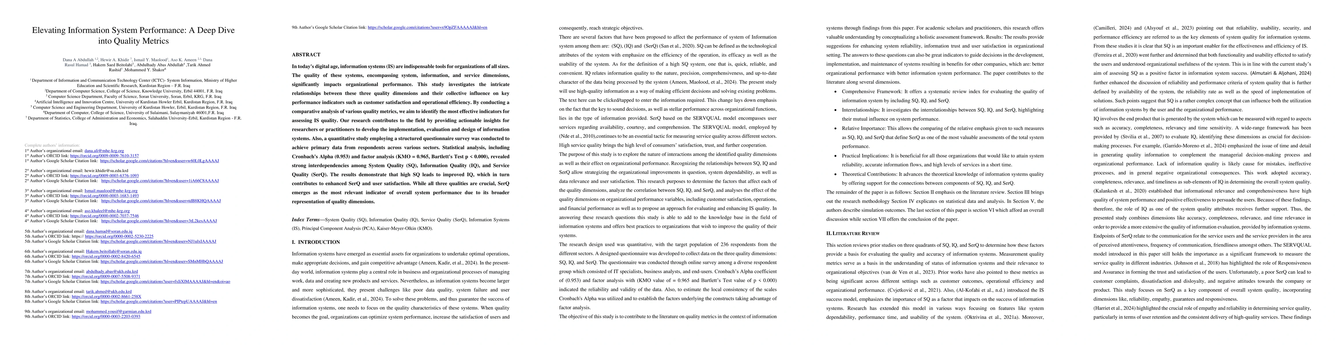Thumbnail for Elevating Information System Performance: A Deep Dive into Quality
  Metrics