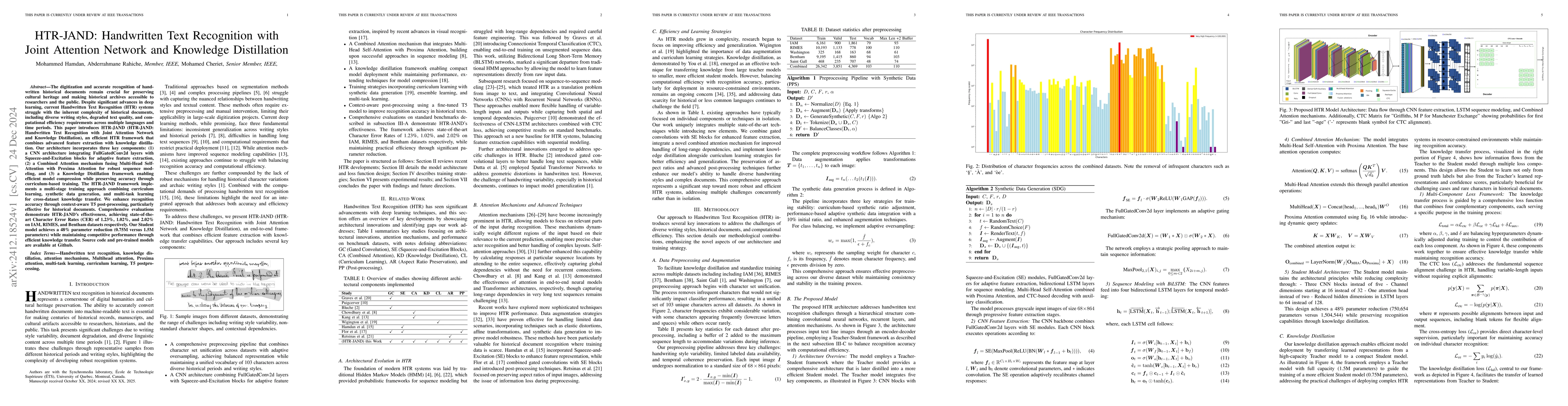 Thumbnail for HTR-JAND: Handwritten Text Recognition with Joint Attention Network and
  Knowledge Distillation