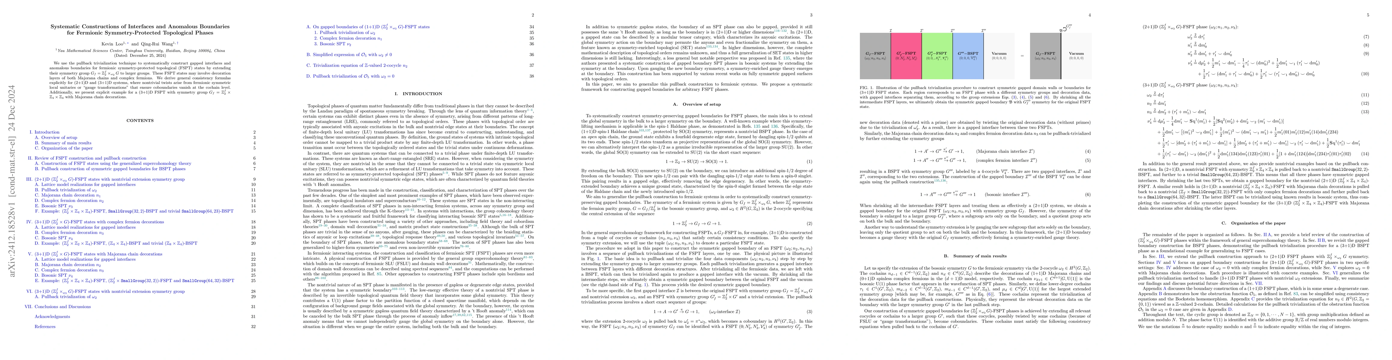 Thumbnail for Systematic Constructions of Interfaces and Anomalous Boundaries for
  Fermionic Symmetry-Protected Topological Phases