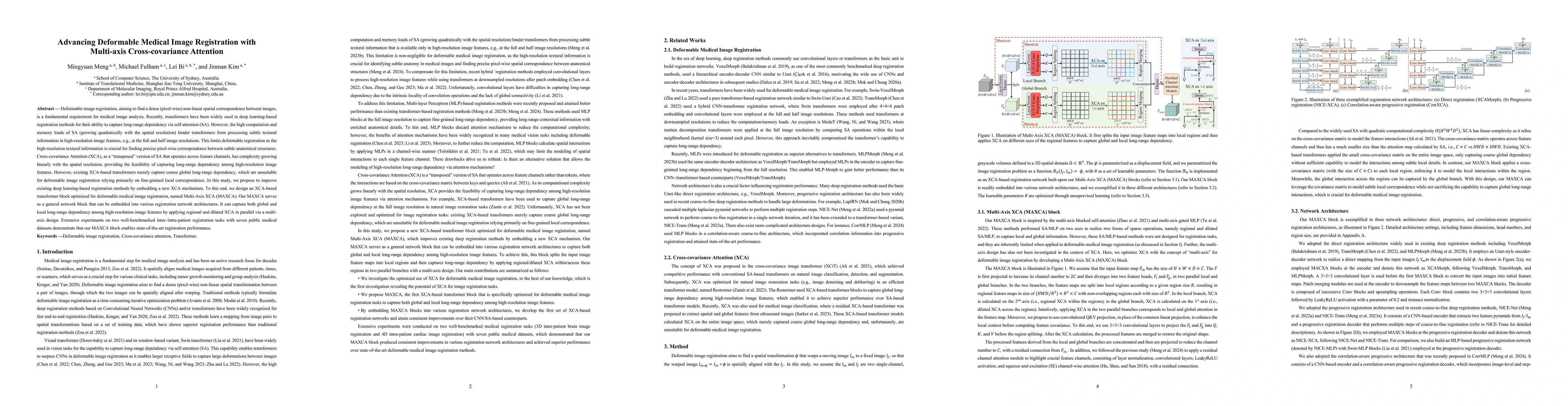 Thumbnail for Advancing Deformable Medical Image Registration with Multi-axis
  Cross-covariance Attention