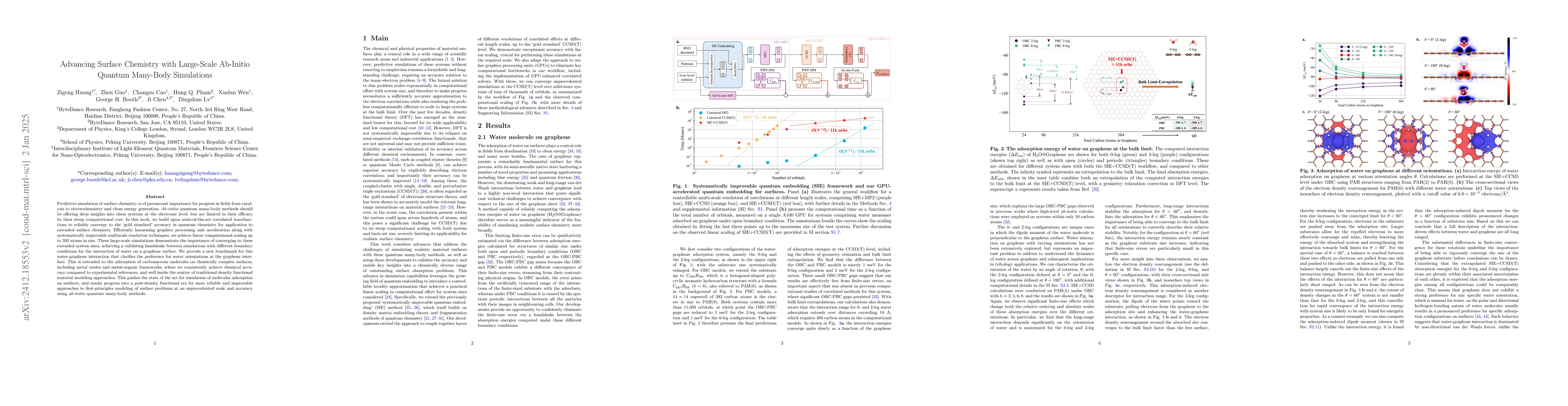 Thumbnail for Advancing Surface Chemistry with Large-Scale Ab-Initio Quantum Many-Body
  Simulations