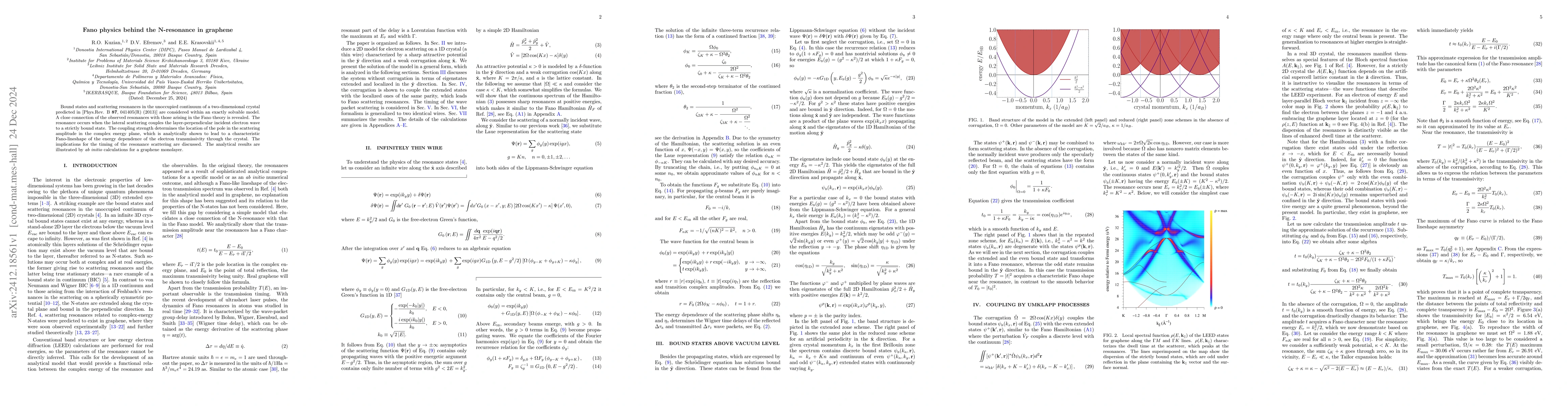 Thumbnail for Fano physics behind the N-resonance in graphene